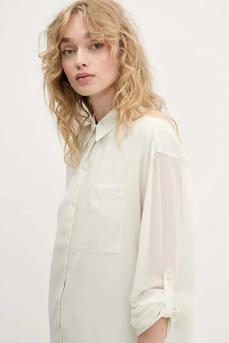 camicia donna colore beige LV044B902G miniatura 4