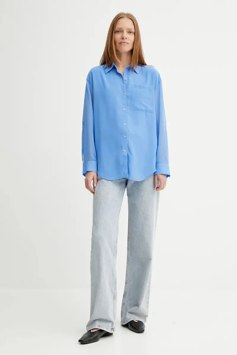 camicia donna colore blu LV044B902G Violetto miniatura 2