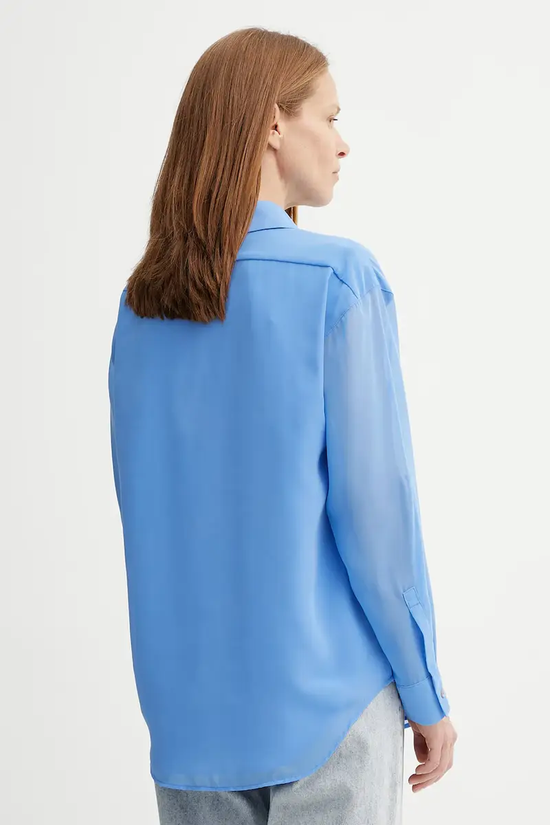 camicia donna colore blu LV044B902G Violetto miniatura 3