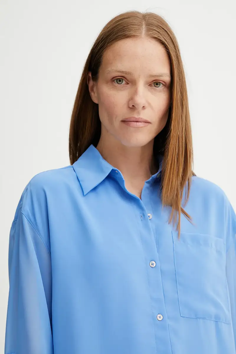 camicia donna colore blu LV044B902G Violetto miniatura 5