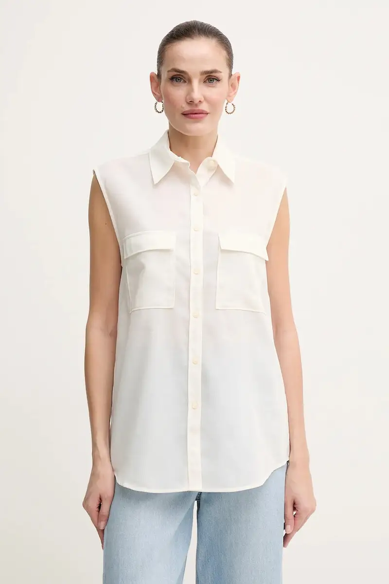 camicia in cotone donna colore beige K20K208224