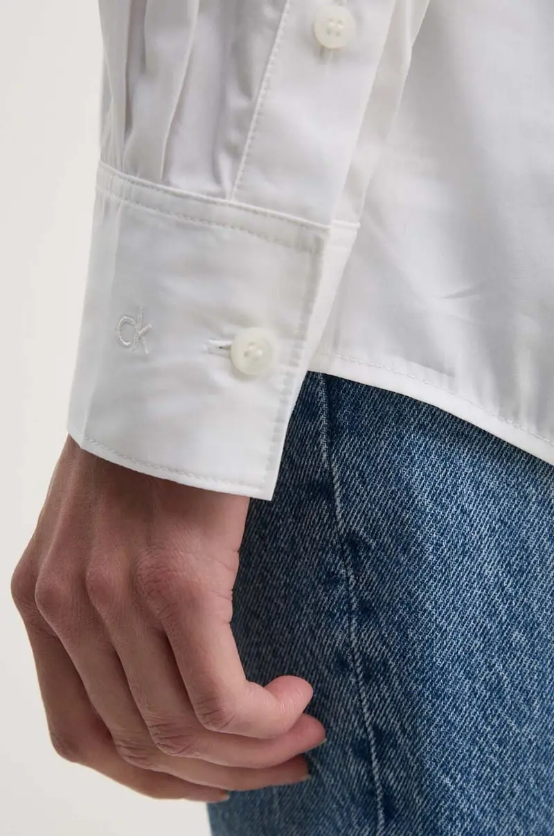 camicia in cotone donna colore bianco K20K207670 miniatura 5