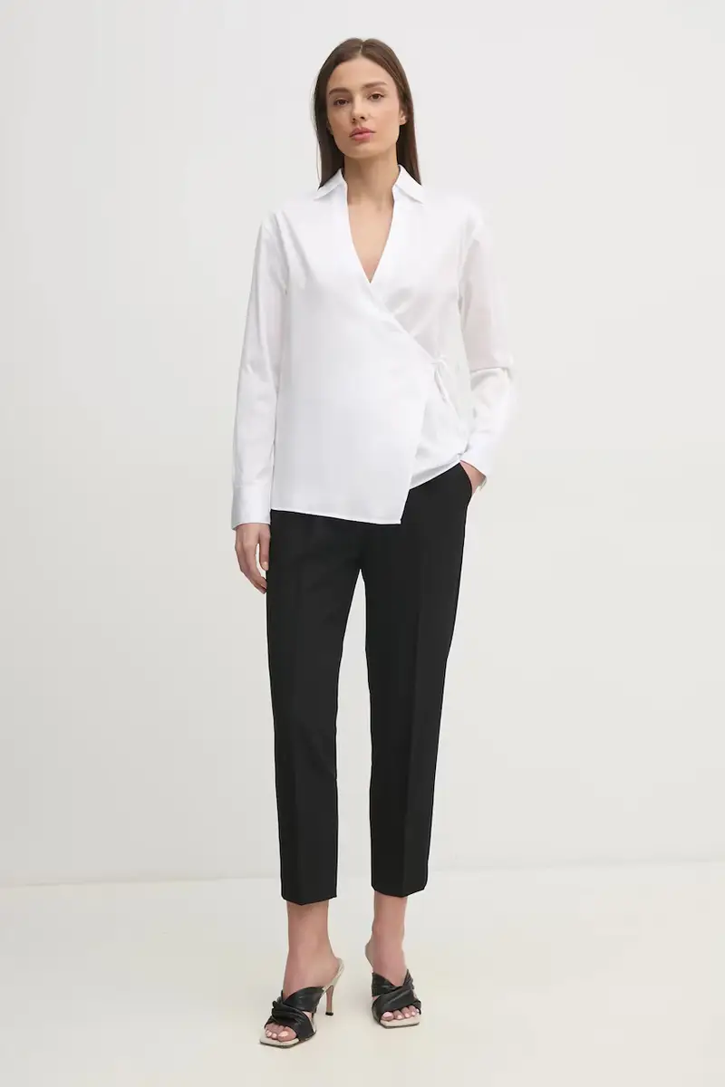 camicia in cotone donna colore bianco K20K208226 miniatura 2