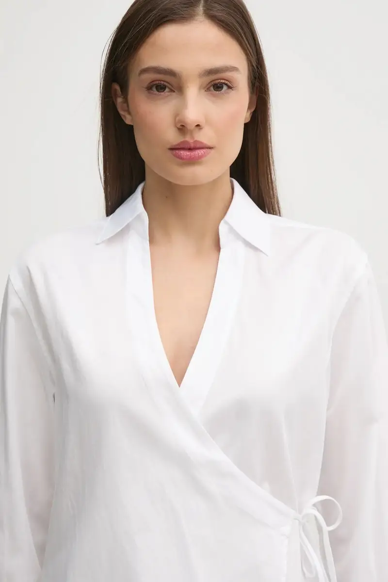 camicia in cotone donna colore bianco K20K208226 miniatura 4