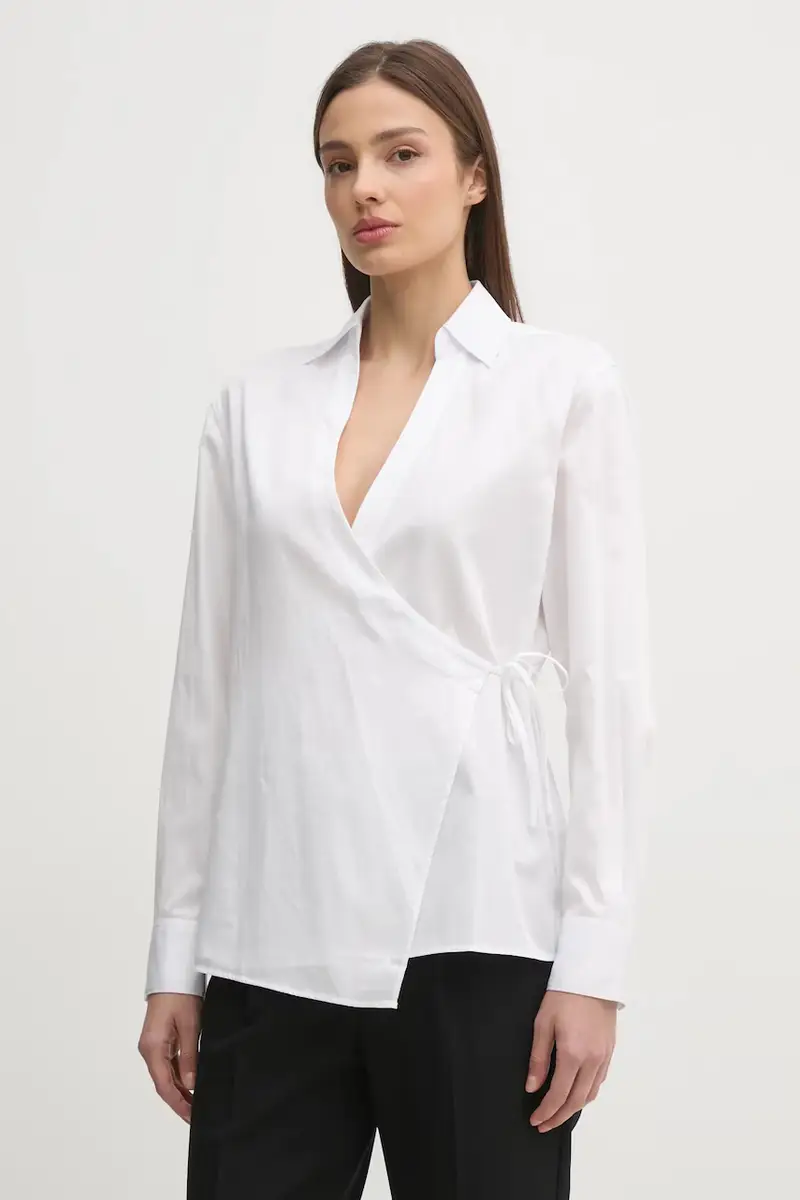 camicia in cotone donna colore bianco K20K208226