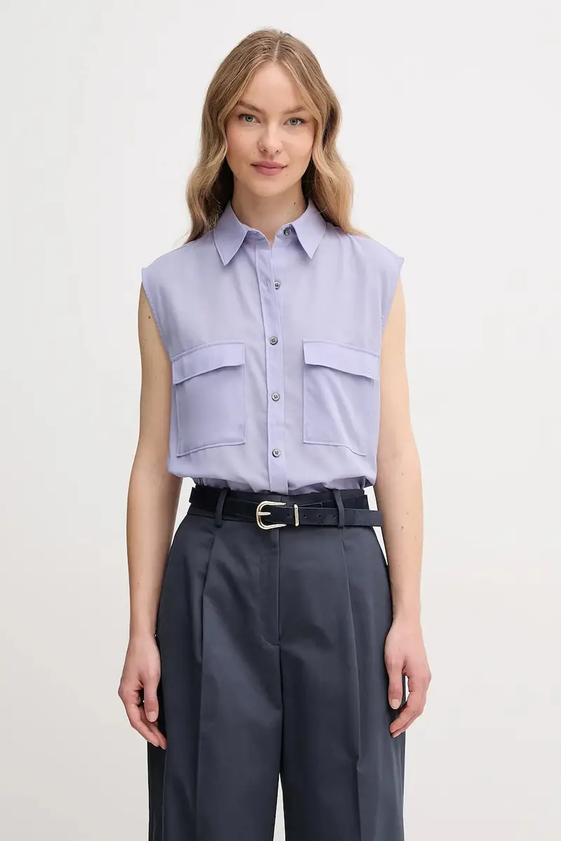 camicia in cotone donna colore violetto K20K208224