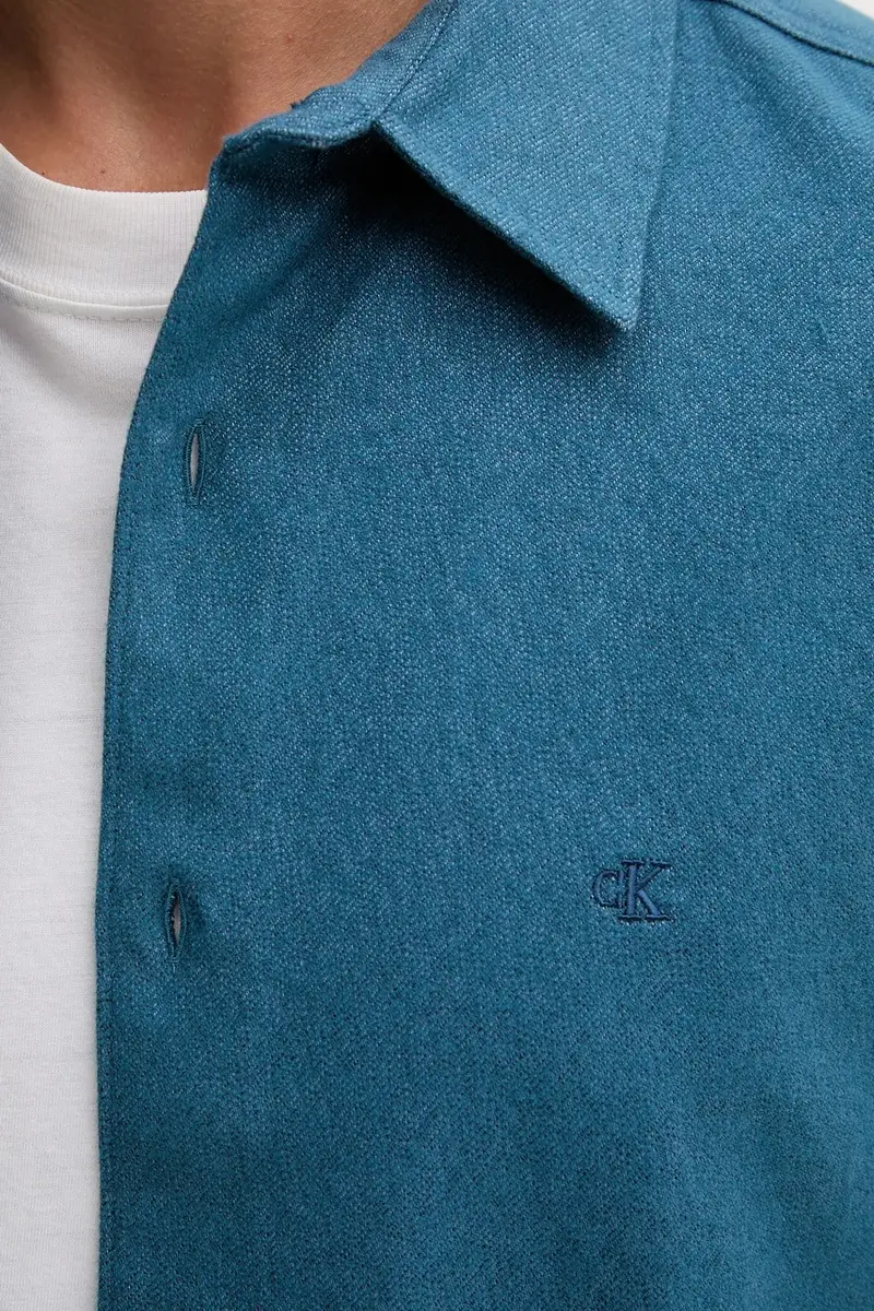 camicia in cotone uomo colore blu LV04LD119G miniatura 5