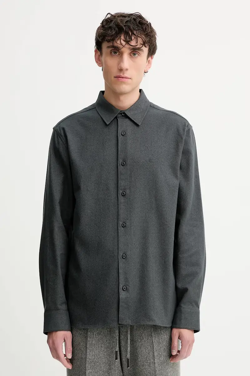 camicia in cotone uomo colore grigio LV04LD119G