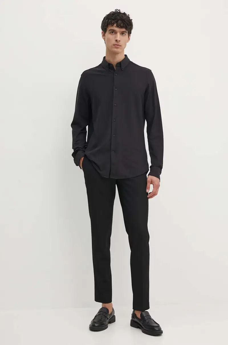 camicia in cotone uomo colore nero K10K113311 miniatura 2