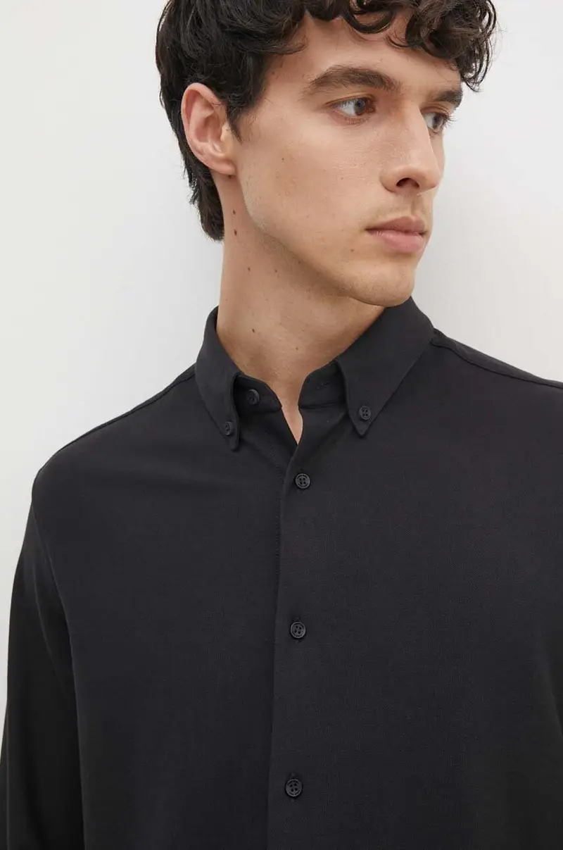 camicia in cotone uomo colore nero K10K113311 miniatura 4