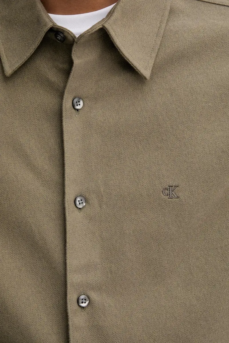 camicia in cotone uomo colore verde LV04LD119G miniatura 5