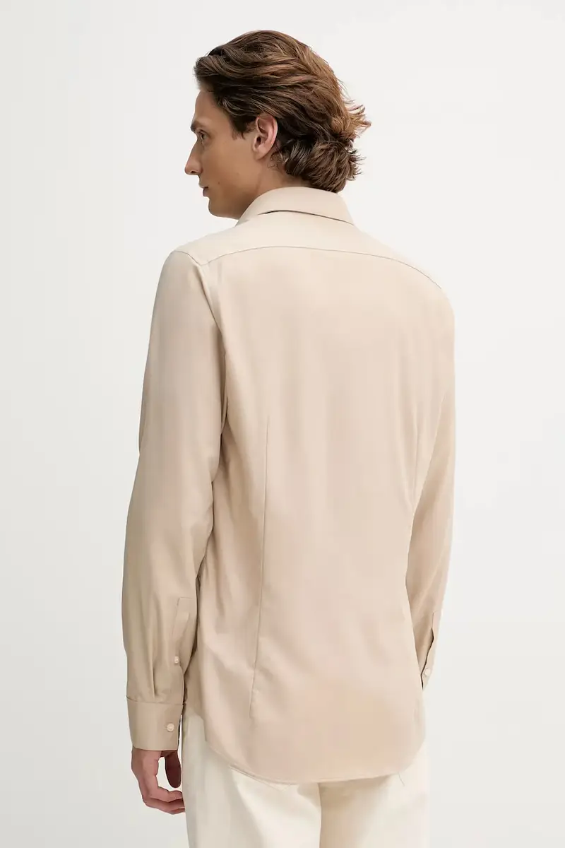 camicia in lana uomo colore marrone LV019EU066 Beige miniatura 3