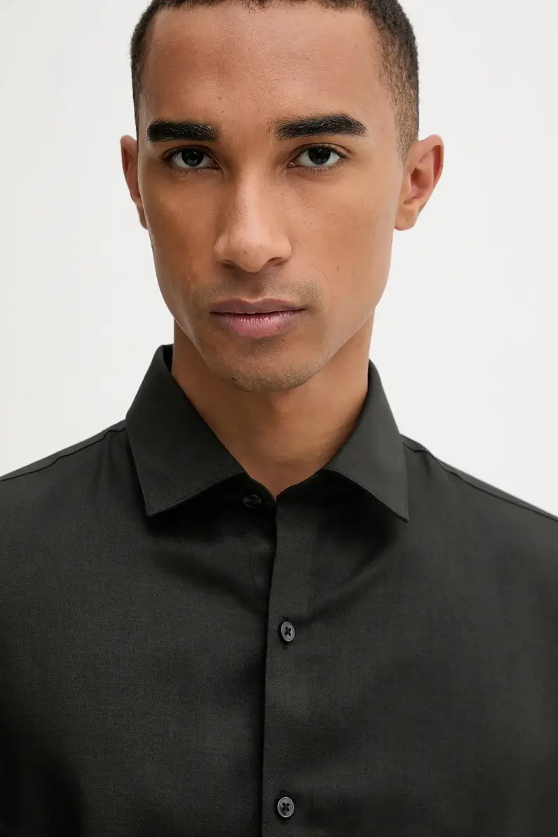 camicia in lana uomo colore nero LV019EU066 miniatura 5