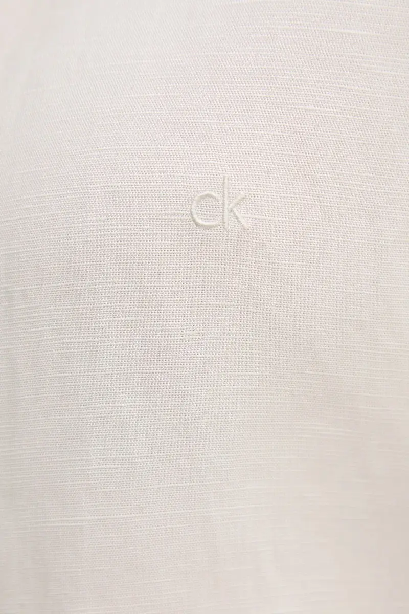 camicia in lino misto donna colore beige K20K208322 miniatura 5