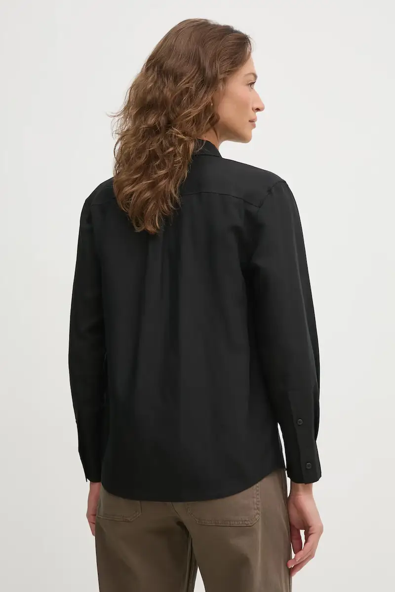 camicia in lino misto donna colore nero K20K208321 miniatura 3