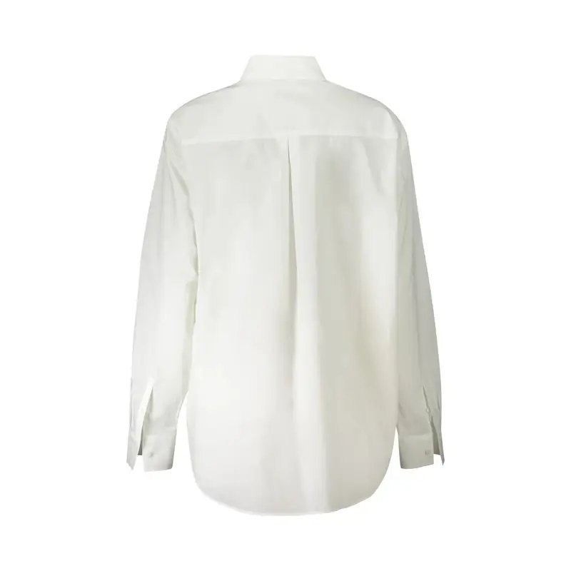 Calvin Klein Camicia Maniche Lunghe Donna Bianca Collo all'Italiana miniatura 2