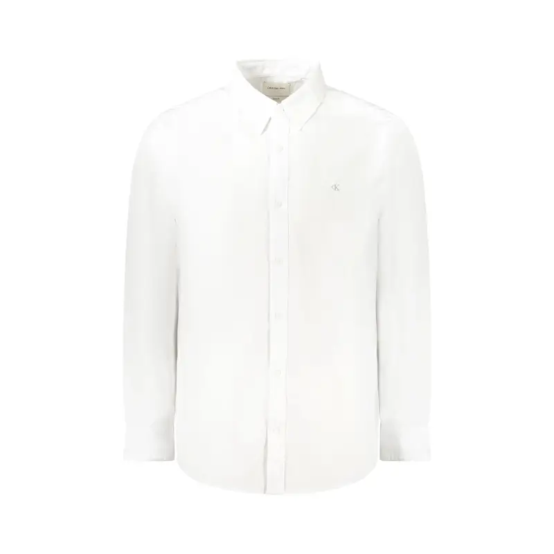 Calvin Klein Maglia Uomo Maniche Lunghe Bianca con Ricamo