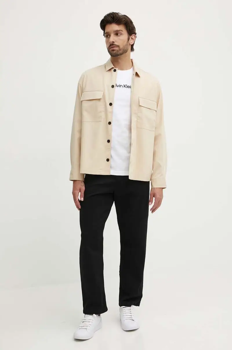 camicia uomo colore beige K10K112988 miniatura 3