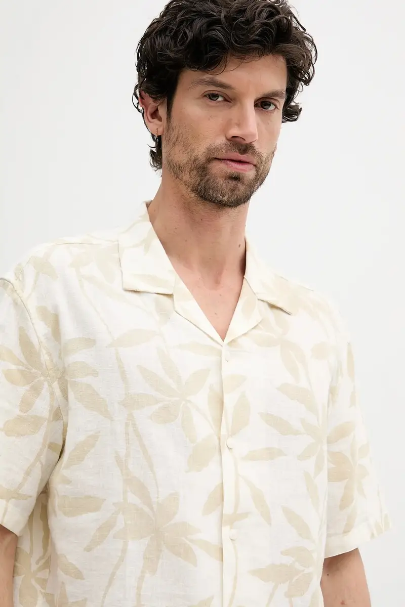 camicia uomo colore beige LV04LB157G miniatura 4