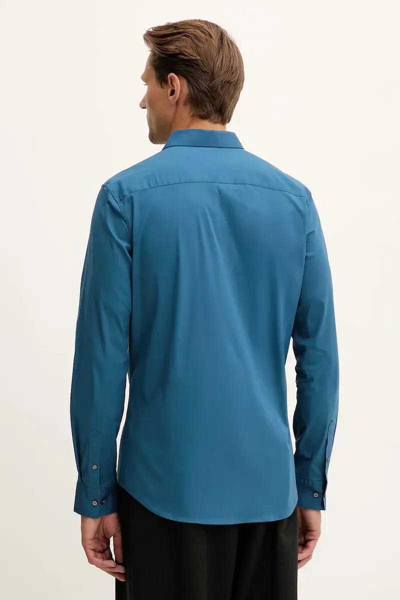 camicia uomo colore bianco LV04LB145G Blu miniatura 3