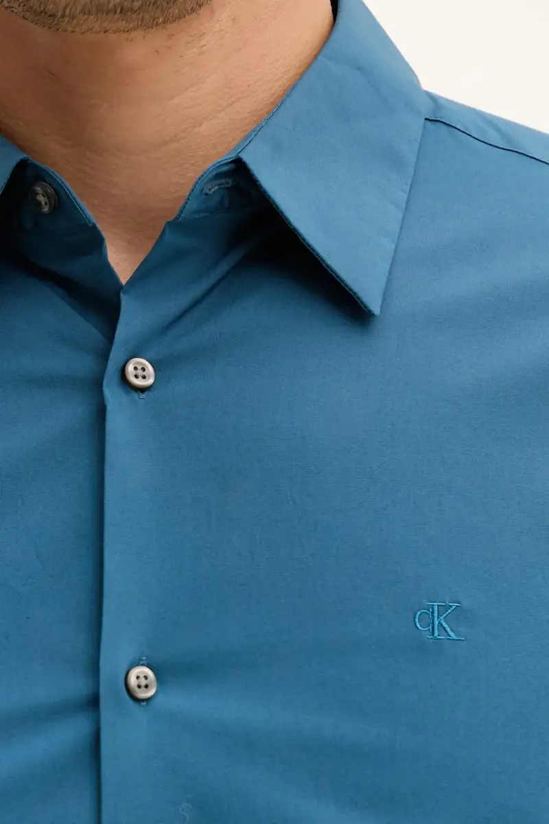 camicia uomo colore bianco LV04LB145G Blu miniatura 5