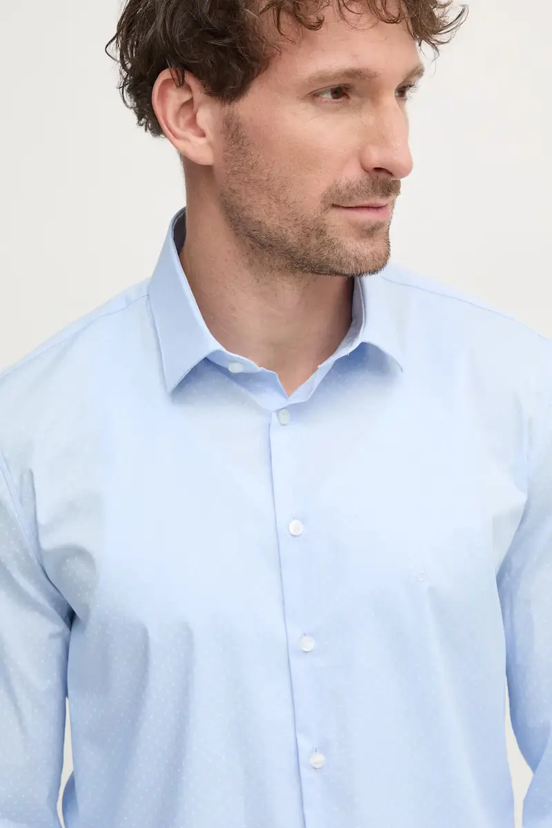 camicia uomo colore blu K10K113846 miniatura 4