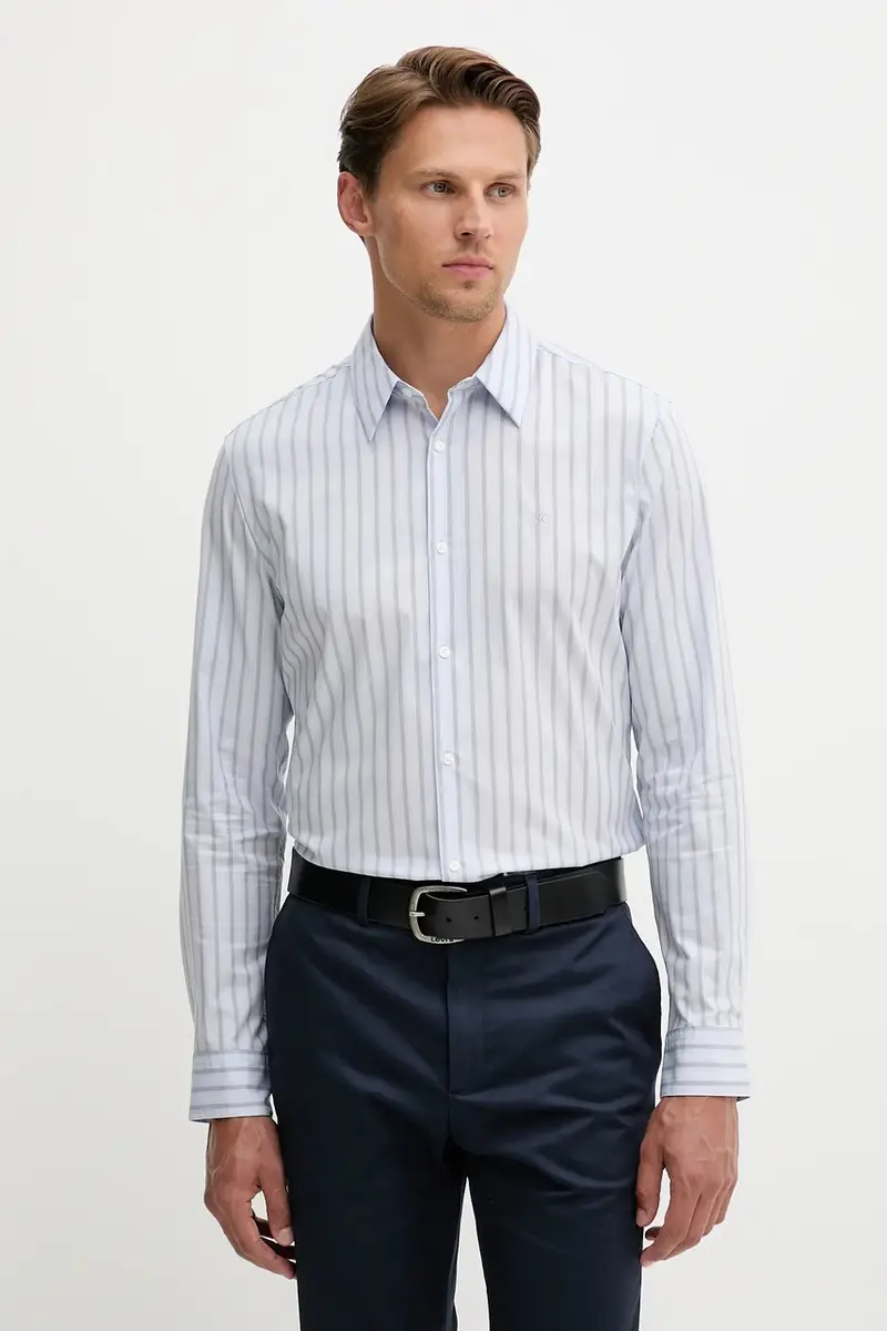 camicia uomo colore blu LV04LD137G miniatura 4