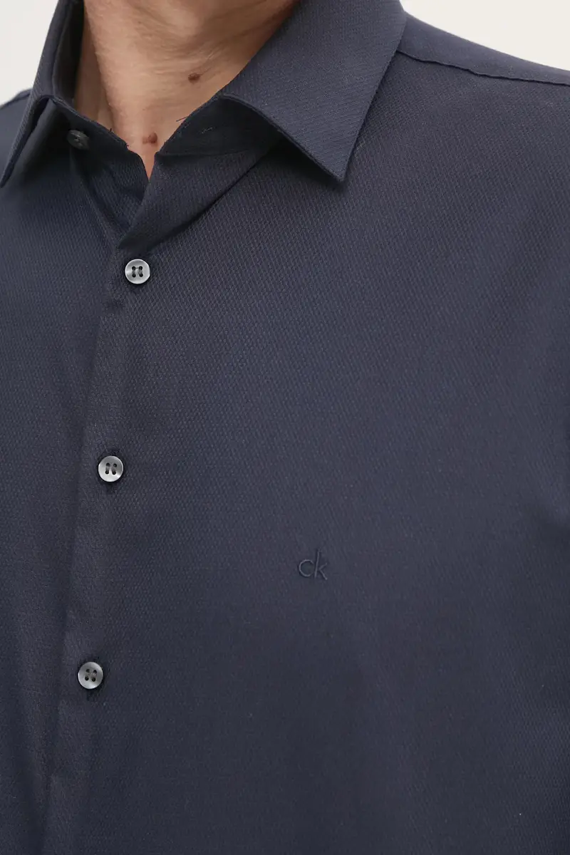 camicia uomo colore blu navy K10K114326 miniatura 2