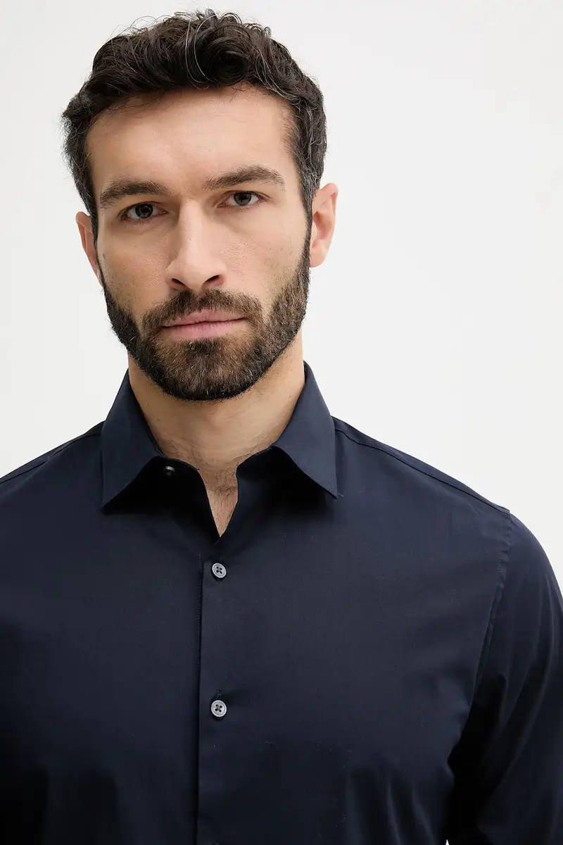 camicia uomo colore blu navy LV019EU000 miniatura 4