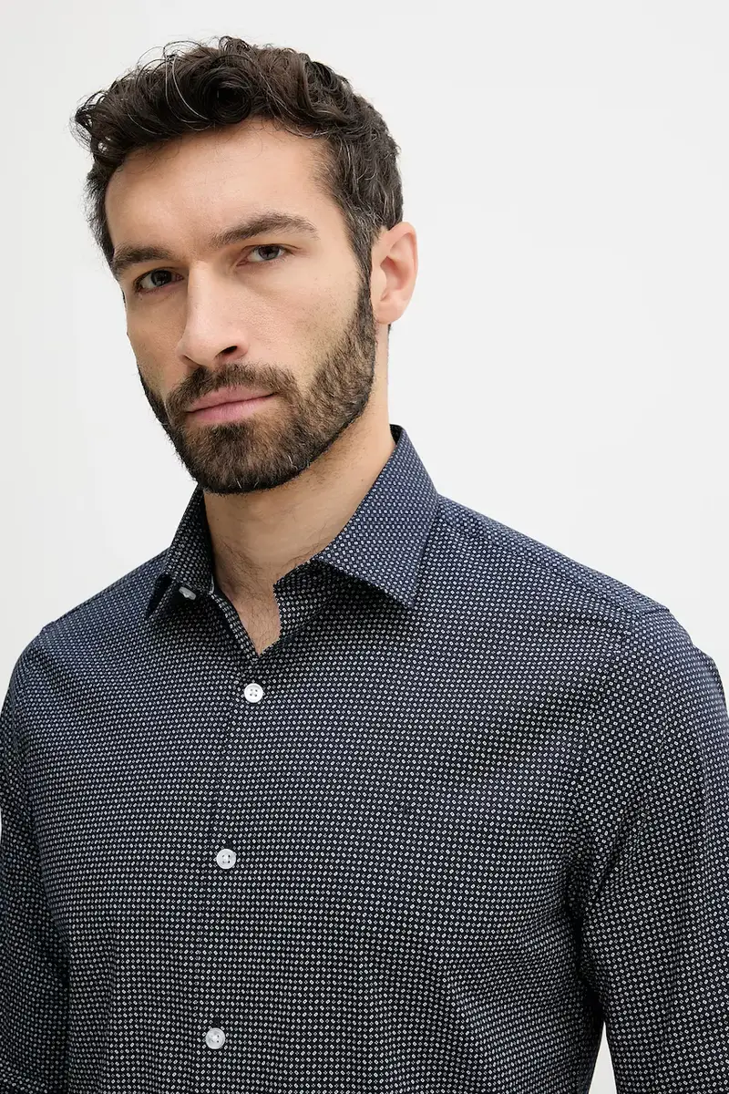 camicia uomo colore blu navy LV019EU005 miniatura 4