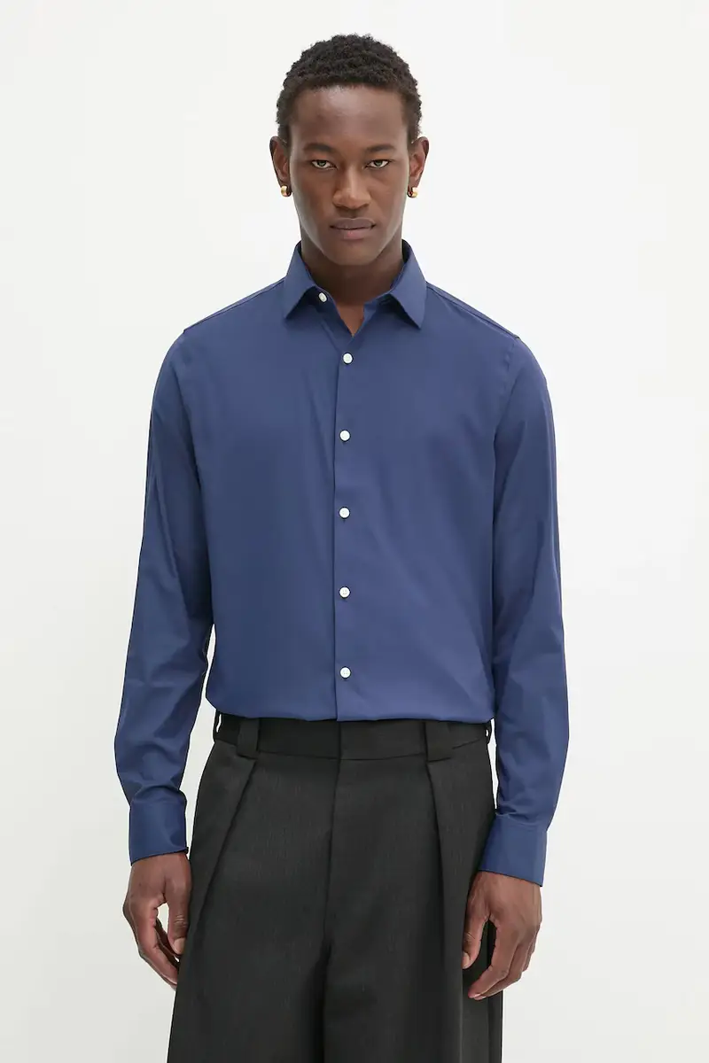 camicia uomo colore blu navy LV019EU025