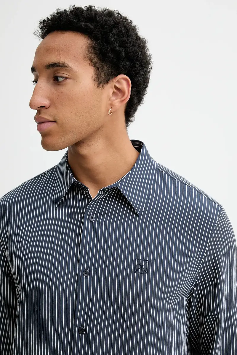 camicia uomo colore blu navy LV04LD124G miniatura 4