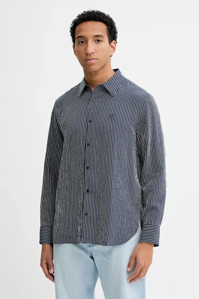 camicia uomo colore blu navy LV04LD124G