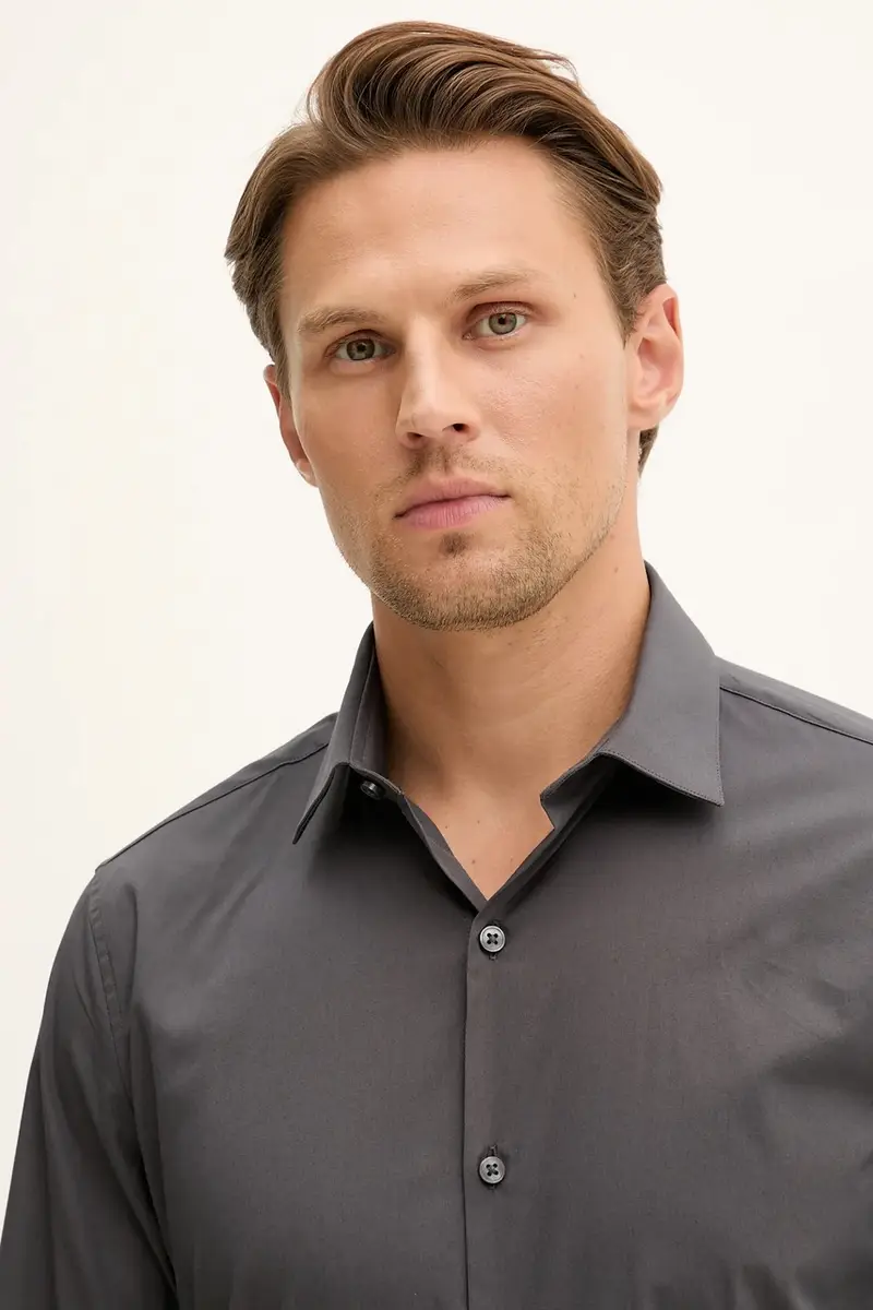 camicia uomo colore grigio LV019EU037 miniatura 4