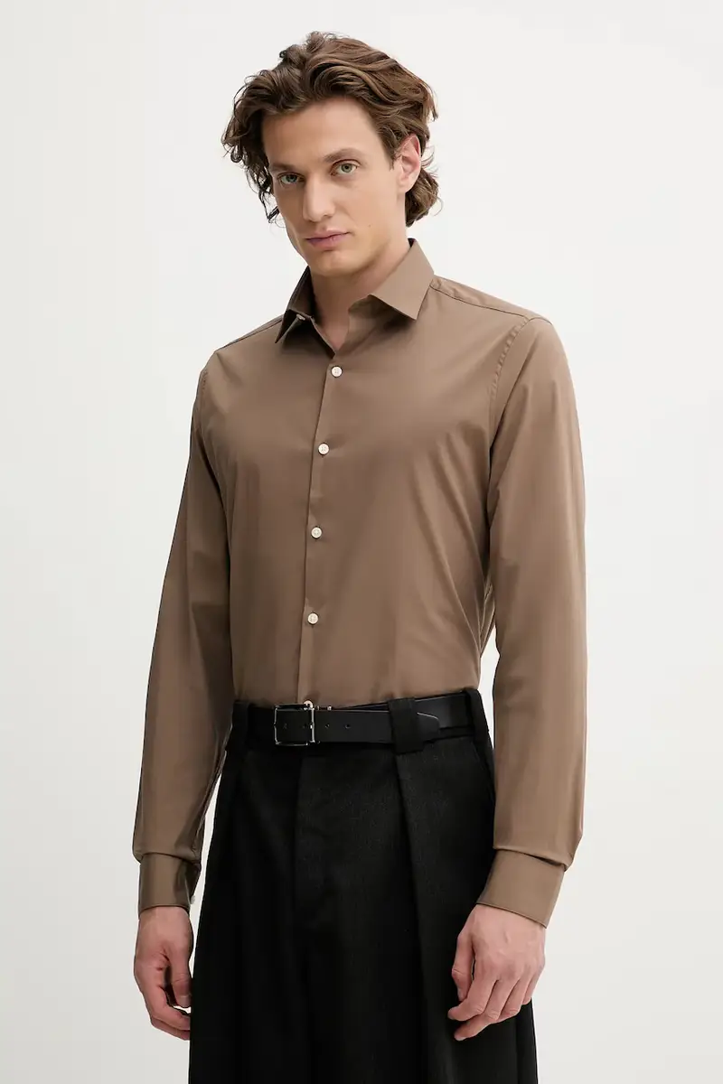 camicia uomo colore marrone LV019EU037