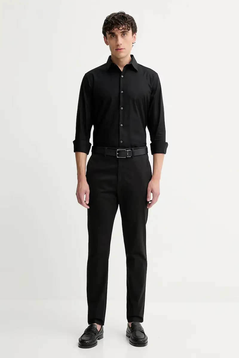 camicia uomo colore nero LV019EU053 miniatura 2