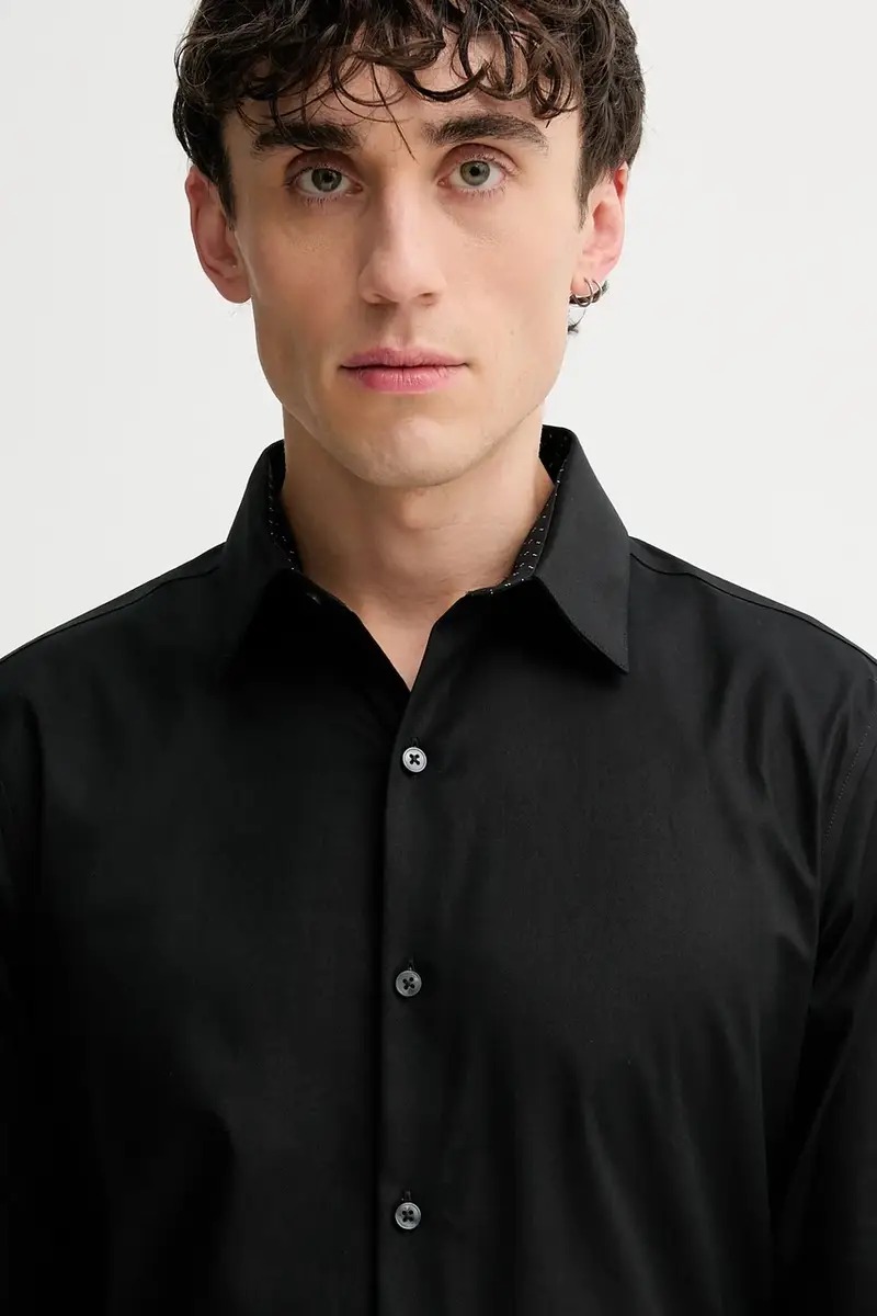 camicia uomo colore nero LV019EU053 miniatura 4