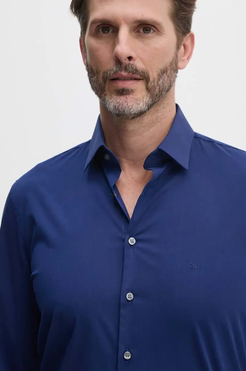 camicia uomo colore rosa K10K108229 Blu navy miniatura 5