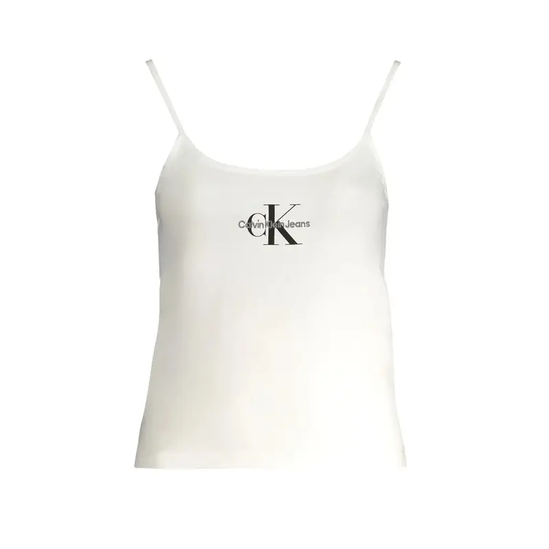 Canotta Donna Bianca Ricamo Bianco