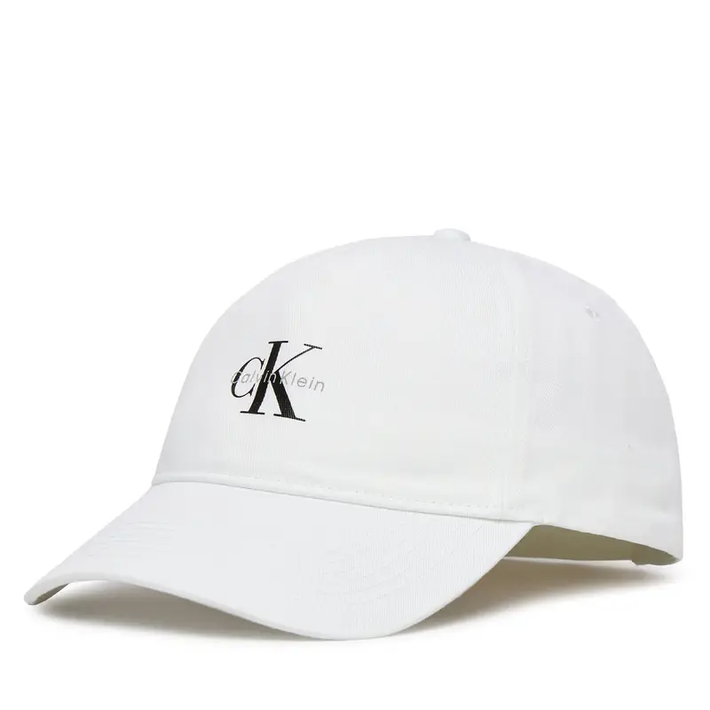 Cappellino Calvin Klein Monologo Printed Baseball Cap LV04K5027G Bianco