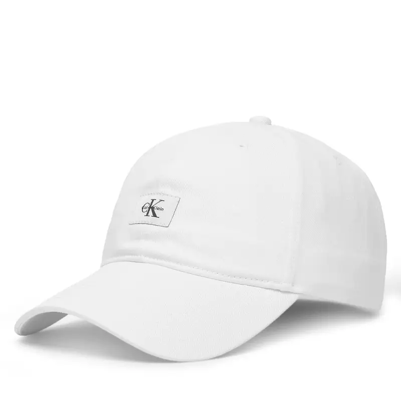 Cappellino Calvin Klein Monologo Woven Patch Bb Cap LV04D5077G Bianco