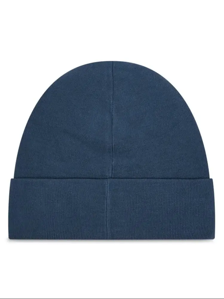 cappello blu uomo in viscosa logo sul davanti miniatura 2