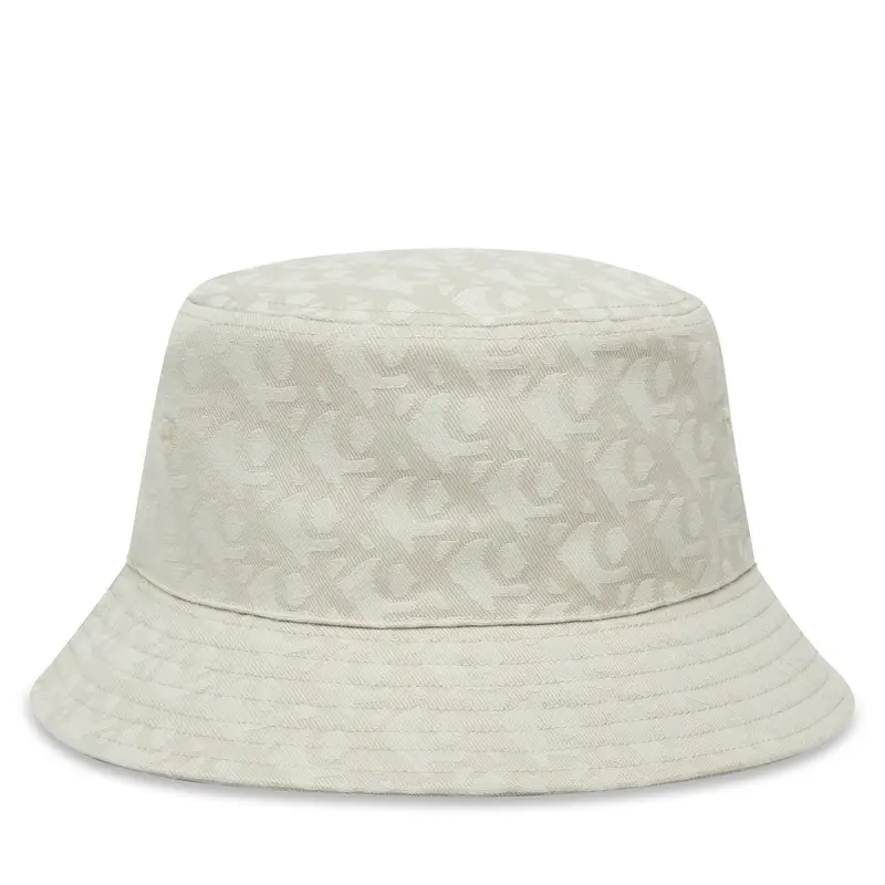 Cappello Calvin Klein Logo Jacquard Bucket Hat LV04K5059G Beige