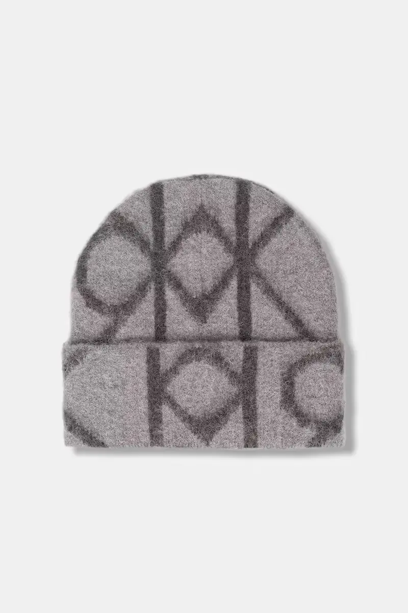 cappello con lana colore grigio LV04D8071G