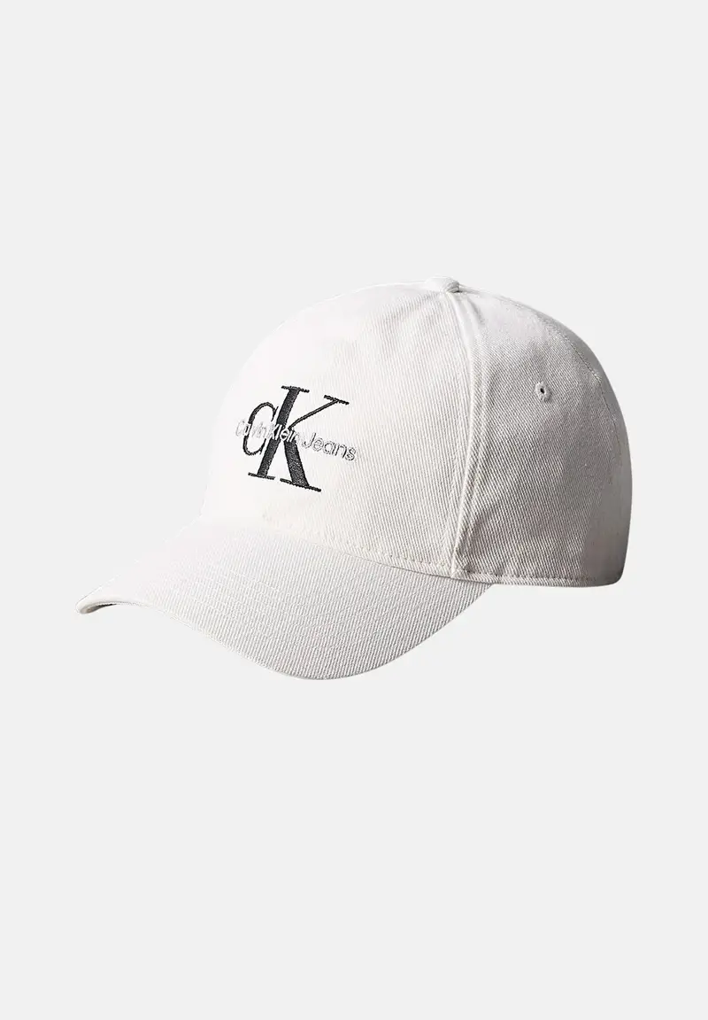 CALVIN KLEIN Cappello con visiera bianco per uomo e donna rifinito da logo