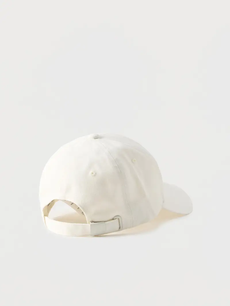 Cappello da baseball bianco naturale miniatura 3