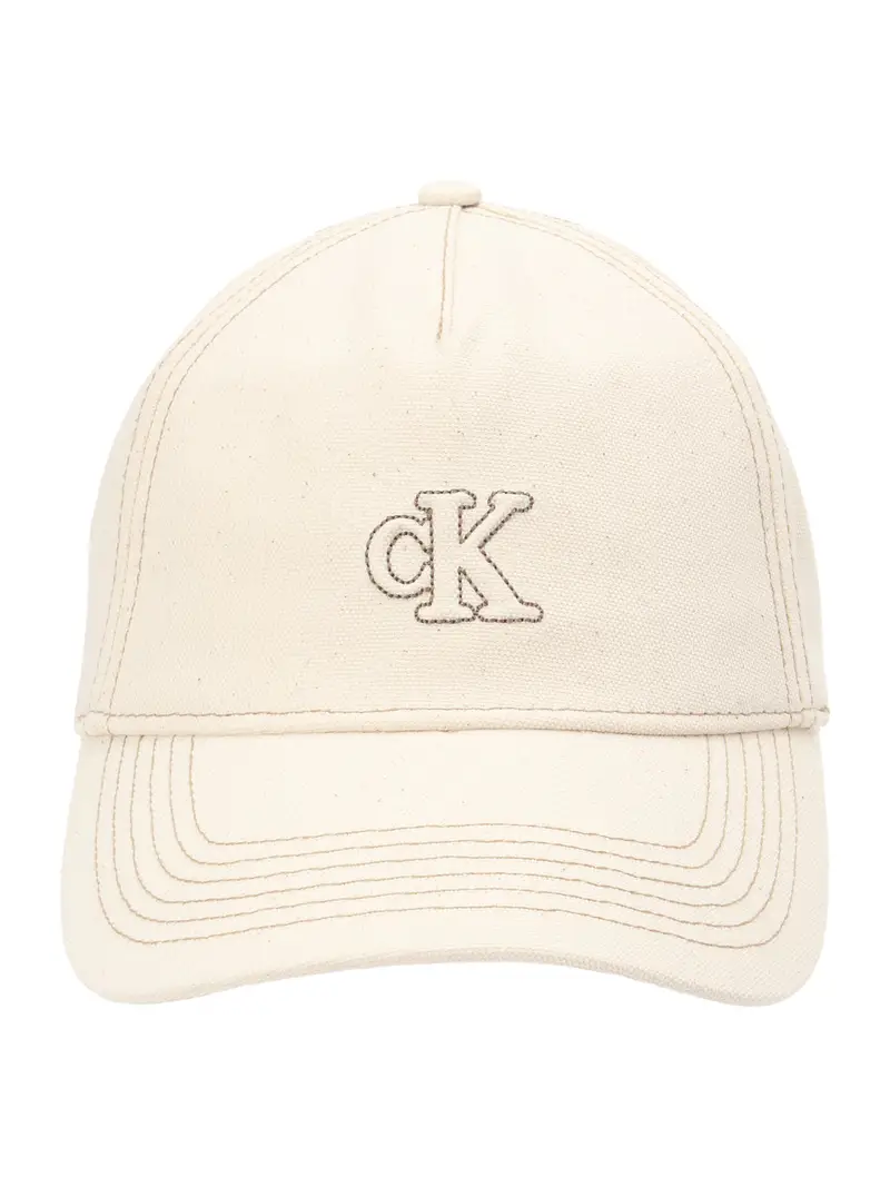 Cappello da baseball crema / marrone miniatura 2