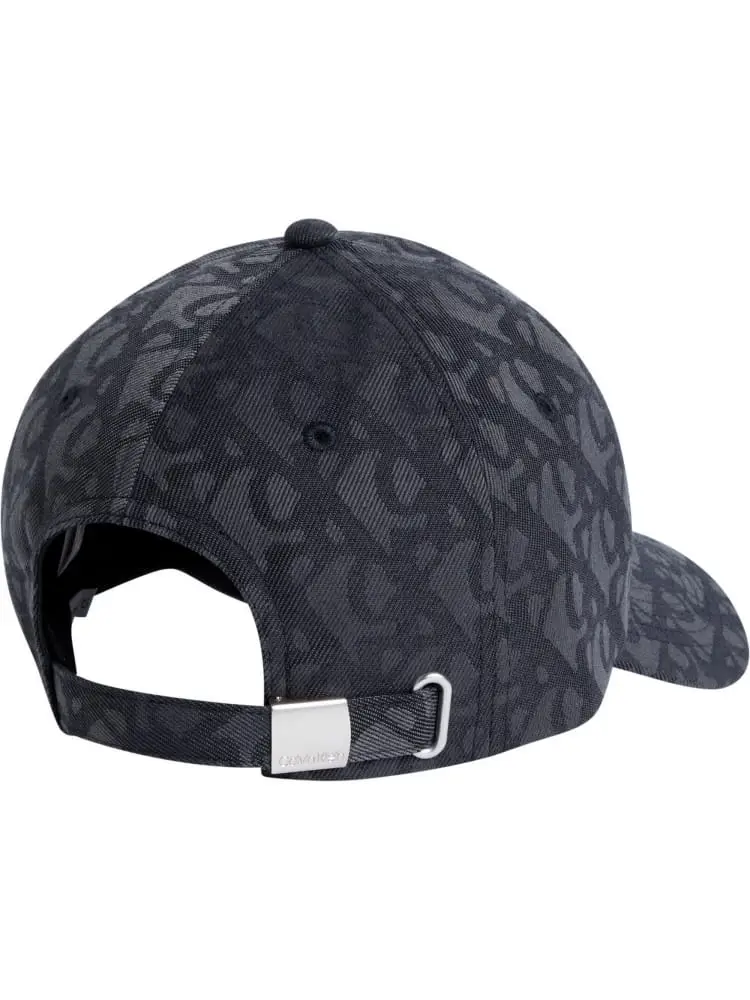 cappello nero donna in tessuto logo monogram all over miniatura 3