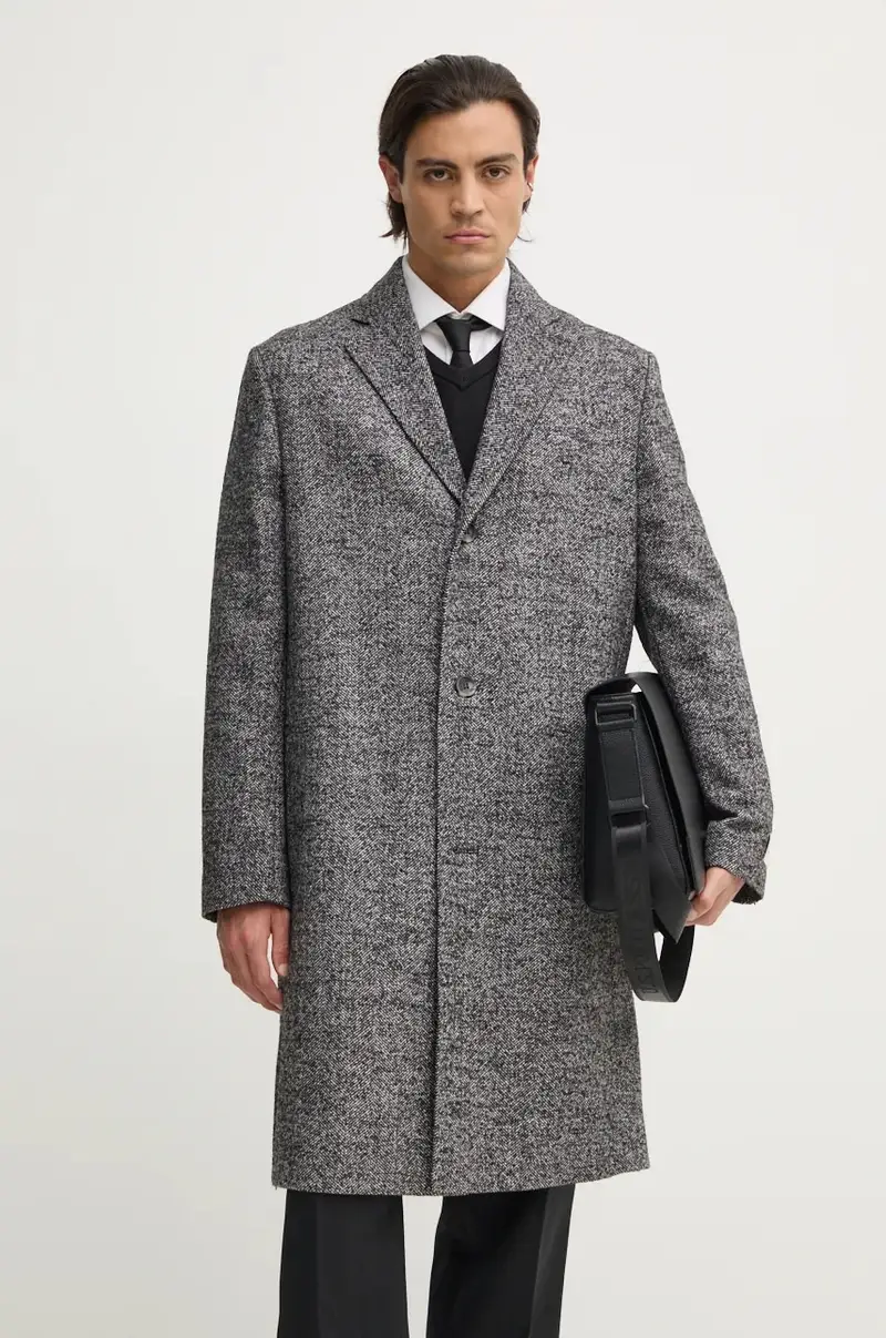 cappotto con aggiunta di lana colore grigio K10K113275