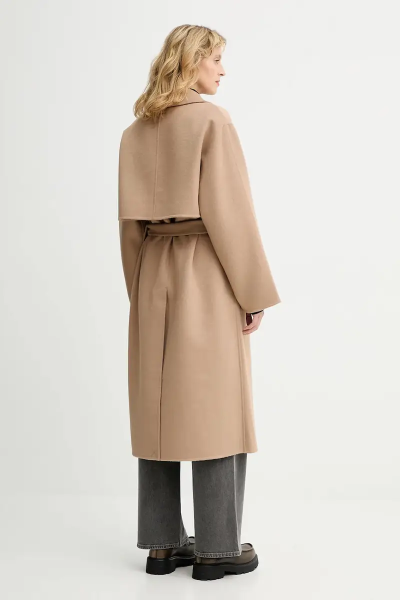 cappotto con lana colore beige LV040WL571 miniatura 3